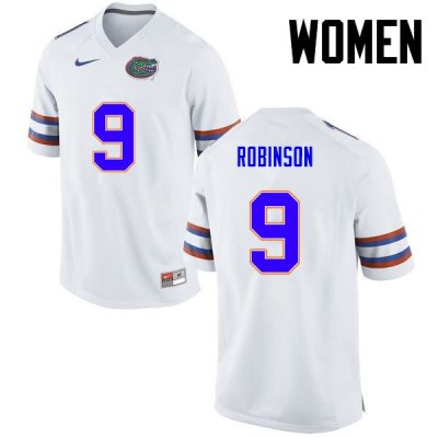 Women's Florida Gators #11 Demarcus Robinson NCAA Nike White Authentic Stitched College Football Jersey NCV6662KX